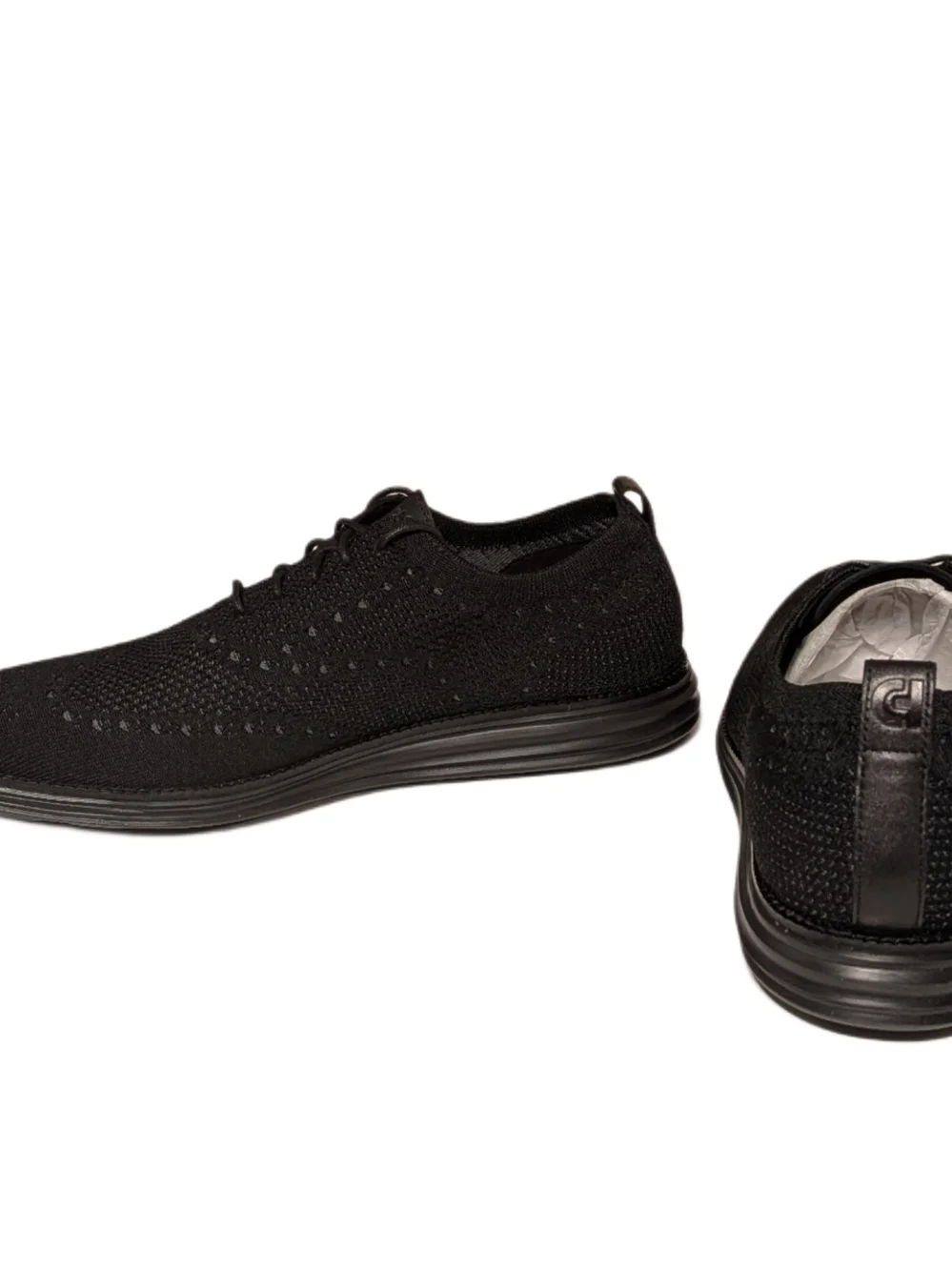 Cole Haan OriginalGrand Stitchlite Wingtip Oxford Mens 11.5M Black Knit Shoes